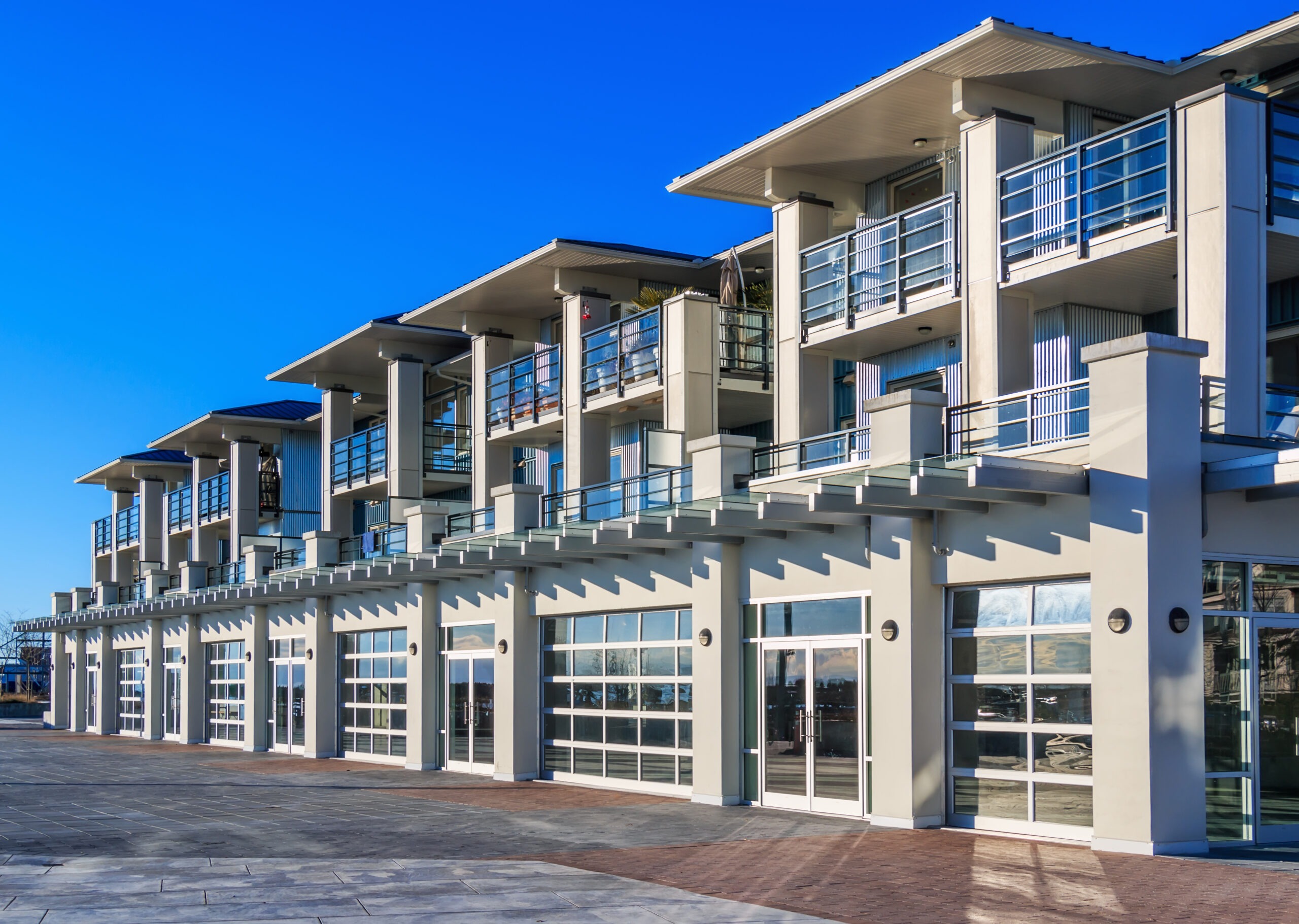 Architectural Details of Modern Apartment Building